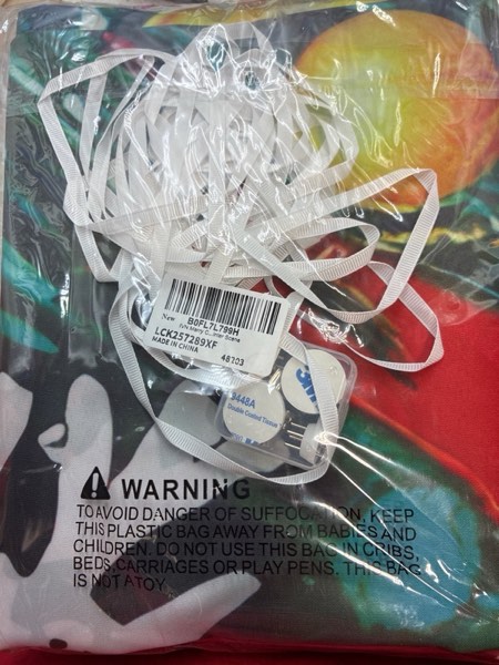 Condition photo showing New/Like New for IVN Christmas Garage Door Cover Decoration 13x6ft Gold and White Baubles Red Snowflake Design Merry Christmas Winter Garage Door Banner Home Door Front Yard Decor for Xmas Eve Holiday Outdoor Christmas Ornaments Gold