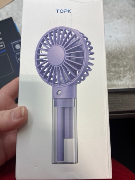 Condition photo showing New/Like New for TOPK Portable Misting Fan - Rechargeable Handheld Personal Spray Water Mist Fan 32ml Water Tank Mini Cooling Hand Fans for Travel, Outdoors, Makeup, Camping, Home, and Office Use
