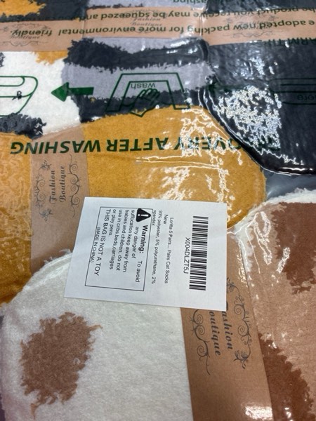 Condition photo showing New/Like New for Loritta 5 Pairs Womens Fuzzy Socks Cozy Soft Fluffy Cute Cat Animal Winter Warm Slipper Socks Christmas Stocking Stuffers Ac-cat Socks