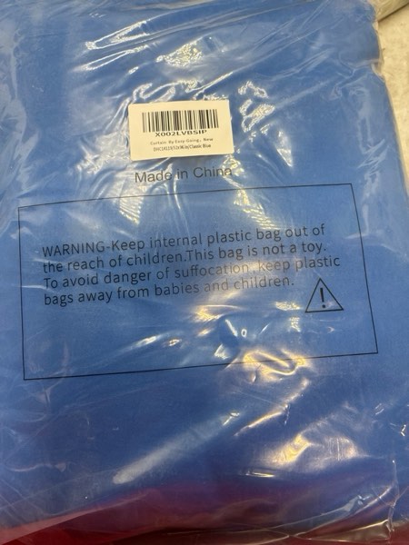 Condition photo showing New/Like New for Easy-Going Blackout Curtains for Bedroom, Solid Thermal Insulated Grommet and Noise Reduction Window Drapes, Room Darkening Curtains for Living Room, 2 Panels (52x96 in,Classic Blue) 52"W x 96"L (Pack of 2) Classic Blue