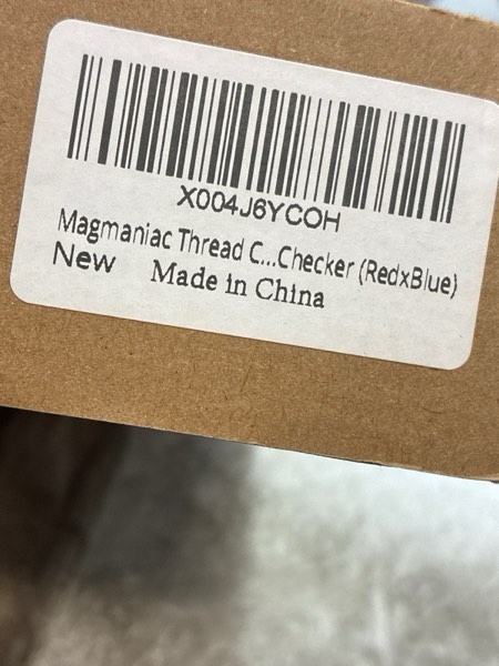 Condition photo showing New/Like New for Nut and Bolt Thread Checker Standard & Metric with Portable Base | 28 Nut and Bolt Thread Gauge Screw & Bolt Size Identifier Gauge | Bolt Gauge | Bolt Thread Inspection Station (RedxBlue)