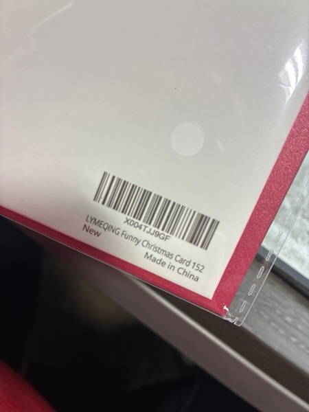 Condition photo showing New/Like New for LYMEQING Double-Sided Funny Christmas Card for Friends Siblings, Hilarious Christmas Gift Card for Son Daughter Sister Brother (Santa Died Laughing) #145