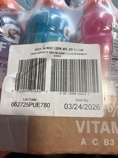 Condition photo showing New/Like New for Gatorade Fit Electrolyte Beverage  Healthy Real Hydration  New 2.0 4 Flavor Variety Pack  16.9.oz Bottles (12 Pack)