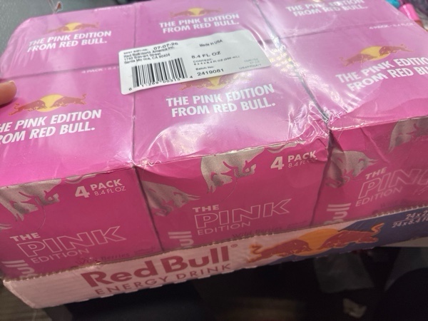 Condition photo showing New/Like New for Red Bull Wild Berries, Pink Edition, with 80mg Caffeine plus Taurine & B Vitamins, 8.4 Fl Oz, 6 Packs of 4 Cans (Pack of 24) Wild Berries 8.4 Fl Oz, 24pk, (6x4)