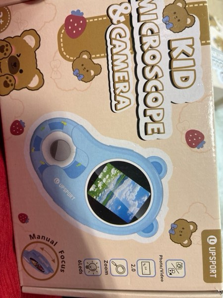 Condition photo showing New/Like New for 2 in 1 Microscope for Kids Video Camera, UPSPORT 2"HD IPS Screen 1000X Handheld Digital Microscopes Pocket Portable Microscope Camera, USB PC Compatible, STEM Science Edu Fun for Boys Girls Toys Gifts