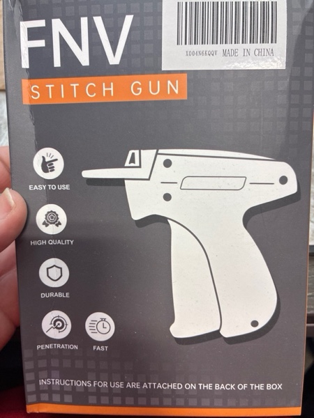 Condition photo showing New/Like New for Quicker Clothing Fixer, Stitch Gun for Clothes, Quicker Sewing Gun for Cloth, Mini Sewing Stitch Machine with 6 Needles, 1000 Black&1000 White Fasteners (Light Blue)