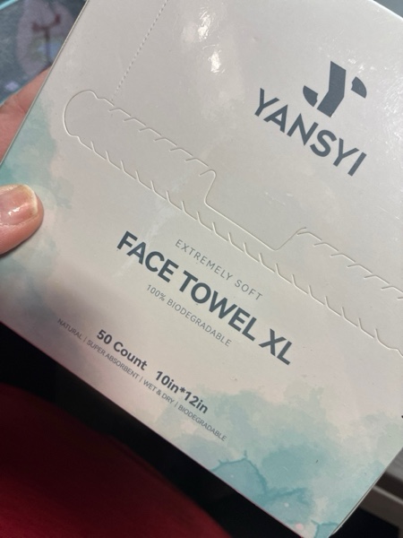 Condition photo showing New/Like New for Yansyi Ultra-Thick Disposable Face Towels, 50 Count - 90g/m² Extra Large 10"x12" Cleansing & Makeup Remover Cloths, Ultra-Soft Biobased Fiber, Gentle for Sensitive Skin