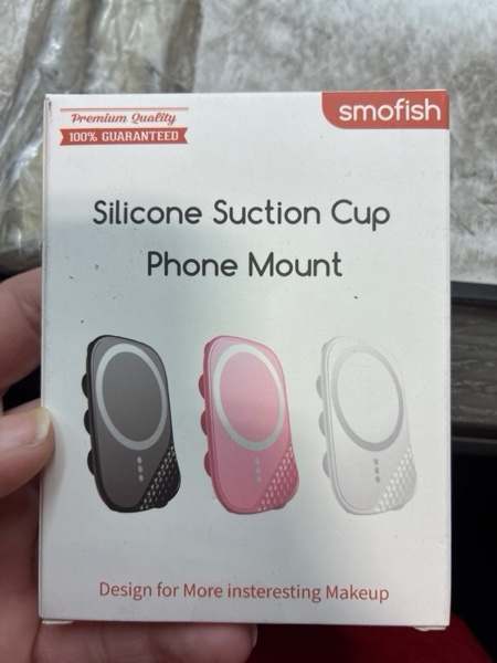 Condition photo showing New/Like New for Magnetic Suction Phone Mount for MagSafe Case, Silicone Sticky Grip Holder for iPhone 16/15/14/13/12, Removable Hands-Free Selfie/Video for TikTok Influencers, Women Gift, Black