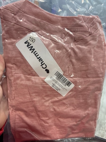 Condition photo showing New/Like New for Girls Long Sleeve Crop Tops Kids Fashion Loose Crew Neck Cropped T-Shirts Casual Basic Tees Pink 11-12 Years