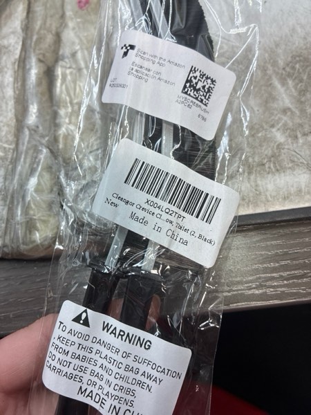 Condition photo showing New/Like New for Crevice Cleaning Brushes, Scrub Brush for Hard to Reach Small Space, Home Essentials, Cleaning Supplies, Cleaning Tools for Household Use, Bathroom, Shower, Kitchen, Window, Toilet (2, Black)