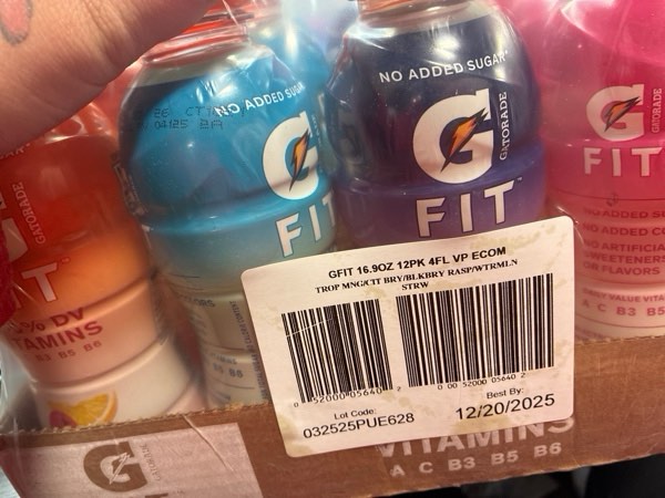 Condition photo showing New/Like New for Gatorade Fit Electrolyte Beverage  Healthy Real Hydration  New 2.0 4 Flavor Variety Pack  16.9.oz Bottles (12 Pack) (Bb 12/20/2025)