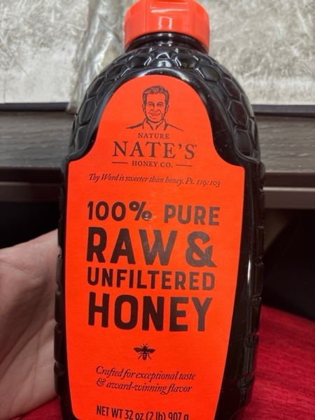Condition photo showing Good Condition for Nate's 100% Pure, Raw & Unfiltered Honey - Award-Winning Taste, 32oz. Squeeze Bottle
