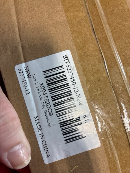 Condition photo showing New/Like New for Bdor 12 Pack Artificial Norfolk Pine Branches – 18 Inch Faux Christmas Greenery Sprays for Wreaths, Garland, Centerpieces, and Holiday Decorations