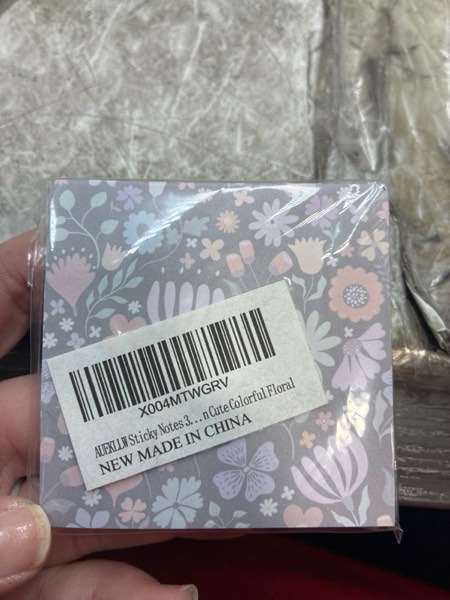 Condition photo showing New/Like New for Sticky Notes 3x3 Inches, 2 Pads Cute Colorful Self-Stick Note Pads, Easy to Post for Home, Office and Daily Life Organization Distort Red Checkerboard
