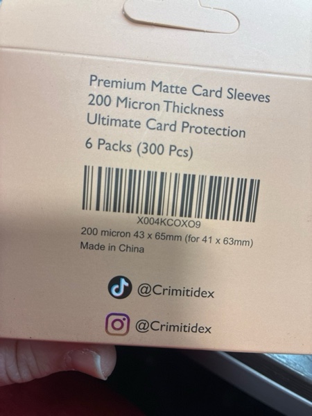 Condition photo showing New/Like New for Premium Matte Card Sleeves 200 Micron Thickness 6 Packs (300 Pcs) – Ultimate Card Protection (43 x 65mm – for 41 x 63mm Cards)