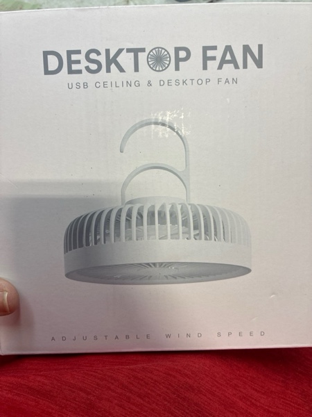 Condition photo showing New/Like New for Camping Fans for Tents,Camping Fan with Light,Camp Fan for Tent, Personal USB Desk Fan Rechargeable Remote Control White Fan, 7 Inch Portable Outdoor Small Hanging White fan with remote