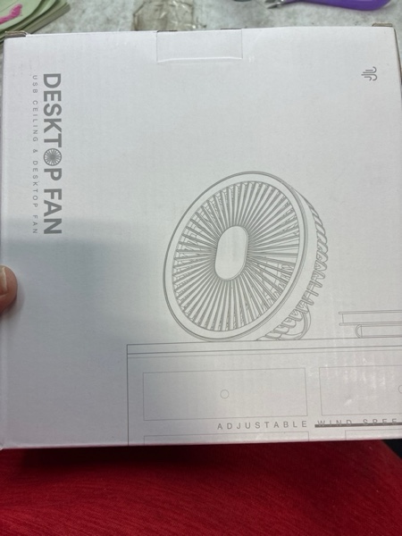 Condition photo showing New/Like New for Camping Fans for Tents,Camping Fan with Light,Camp Fan for Tent, Personal USB Desk Fan Rechargeable Remote Control White Fan, 7 Inch Portable Outdoor Small Hanging White fan with remote