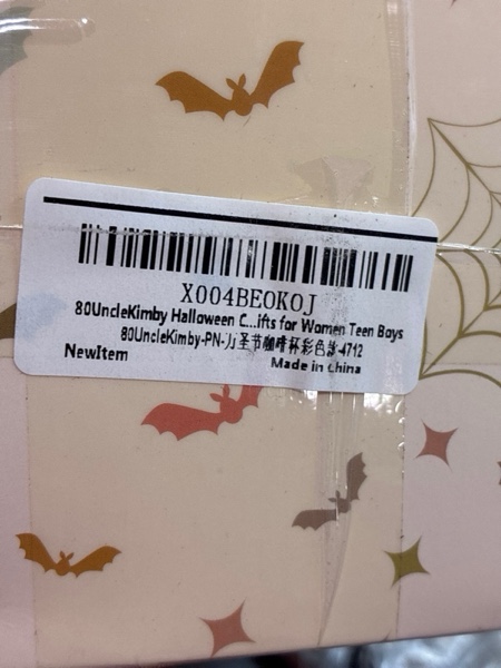 Condition photo showing New/Like New for 80UncleKimby Halloween Cups Gifts 18oz Glass Cup with Lid Straw and Caps Spooky Ghost Iced Coffee Mug for Women Teen(Colored)