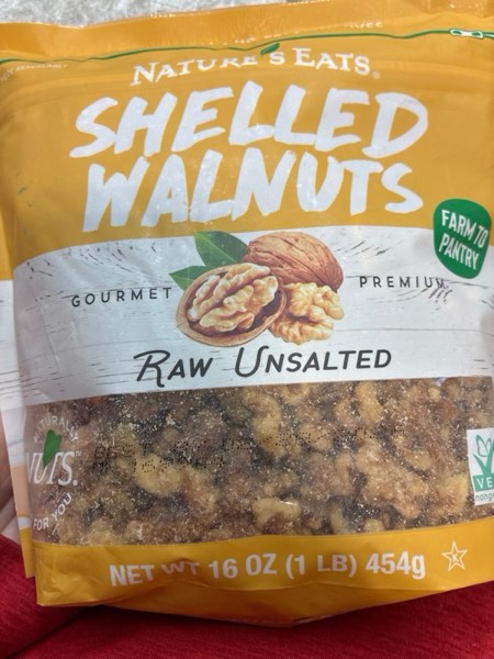 Condition photo showing New/Like New for Nature's Eats Walnut Halves, 16 Oz