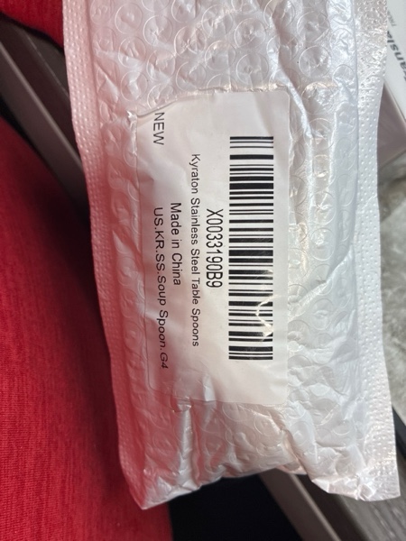 Condition photo showing New/Like New for Kyraton Soup Spoons 4 Pieces, Stainless Steel Thick Heavy Weight Table Spoons, Asian Chinese Japanese Spoon Set for Cereal Ramen Dishwasher Safe 1.Silver