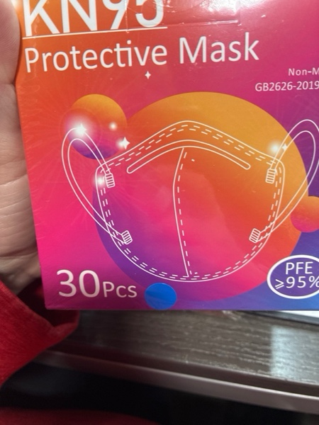 Condition photo showing New/Like New for Rasav KN95 Face Masks, Comfortable 5 Layer Cup Dust Safety Mask, Muti-colored Design KN95 Mask for Women, Men