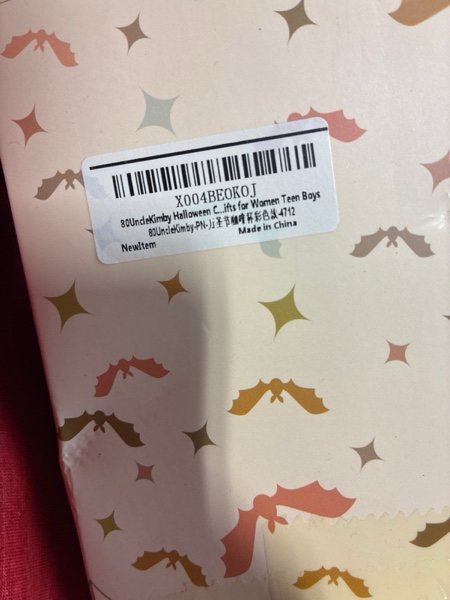 Condition photo showing New/Like New for 80UncleKimby Halloween Cups Gifts 18oz Glass Cup with Lid Straw and Caps Spooky Ghost Iced Coffee Mug for Women Teen(Colored)