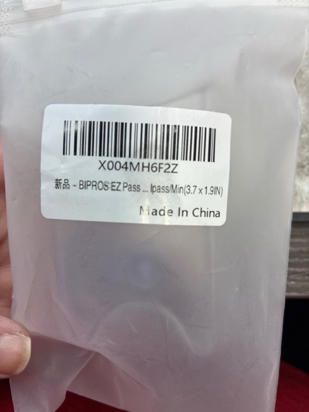 Condition photo showing New/Like New for BIPROS EZ Pass Holder – EZPass Holder for Windshield with Suction Cup Mount, Only Fits EZ Pass Mini (3.7" x 1.9"), Requires Removing Ezpass Original Velcro (Art, 1) clear