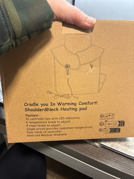 Condition photo showing New/Like New for Heating Pad for Back Pain Relief, Large Electric Heat Pad for Neck and Shoulders, 6 Heat Settings & Auto Shut Off Hot Pad, Machine Washable Ultra Soft Fabric, Gifts for Women, Men, Mom, Dad 37''x 24'' Light Gray