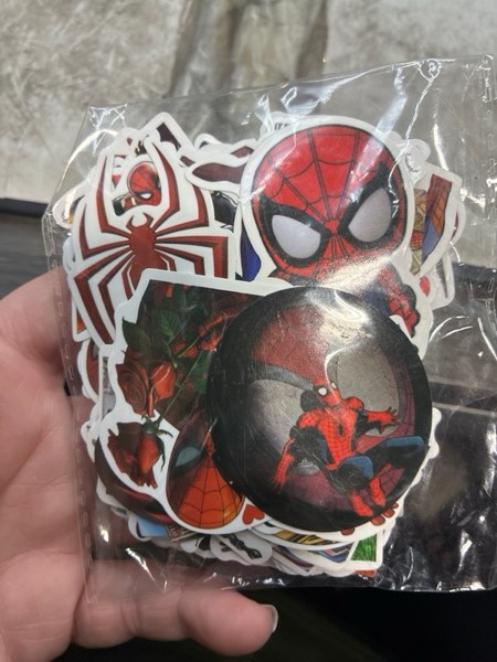 Condition photo showing New/Like New for ?100 PCS Spiderman Stickers for Kids & Teens – Waterproof Superhero Vinyl Decals for Laptop, Water Bottles, Skateboard, Phone – Cool Superhero Stickers Gift Pack