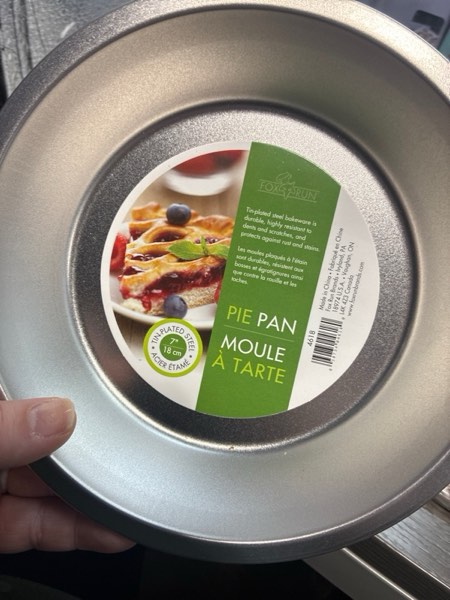 Condition photo showing New/Like New for Fox Run Pie Pan, Tin-Plated Steel, 7-Inch