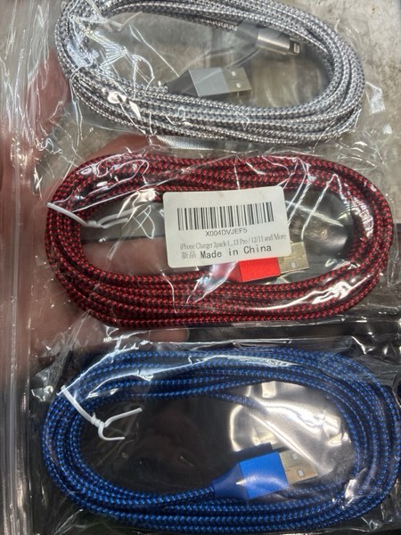 Condition photo showing New/Like New for iPhone Charger Cord 3Pack 10FT Apple MFi Certified Nylon Braided Fast Charging Lightning Cable Compatible with iPhone 14/13/12/11 Pro/11/XS MAX/XR and More
