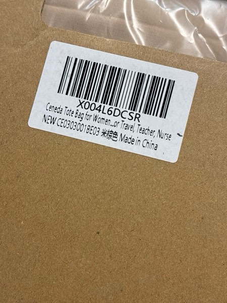 Condition photo showing New/Like New for Ceneda Tote Bag for Women With 40oz Cup Holder, Puffer Work Laptop Tote Bag With Zipper for Travel, Teacher, Nurse Beige