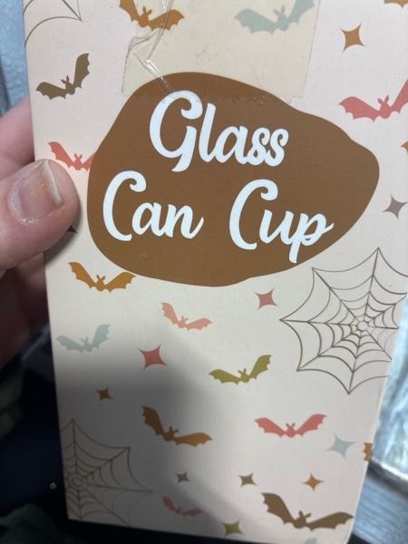 Condition photo showing New/Like New for 80UncleKimby Halloween Cups Gifts 18oz Glass Cup with Lid Straw and Caps Spooky Ghost Iced Coffee Mug for Women Teen(Black)