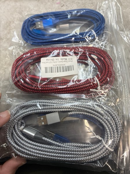 Condition photo showing New/Like New for iPhone Charger Cord 3Pack 10FT Apple MFi Certified Nylon Braided Fast Charging Lightning Cable Compatible with iPhone 14/13/12/11 Pro/11/XS MAX/XR and More