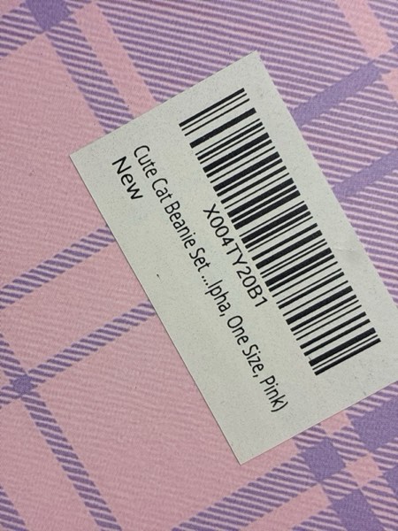 Condition photo showing New/Like New for Cat Lover Gifts for Women, Cute Cat Beanie Hat and Funny Socks, Christmas Stocking Stuffers for Mom One Size Pink