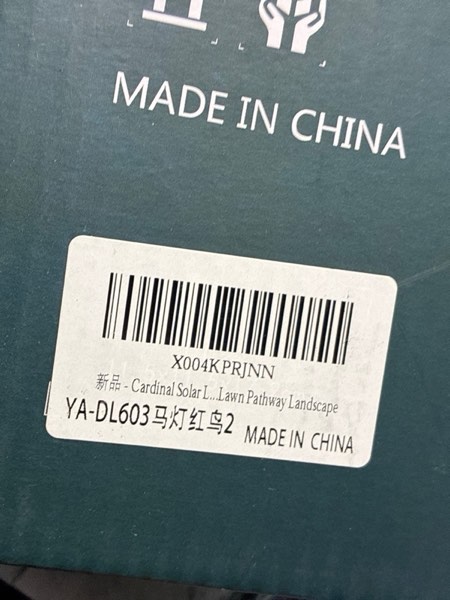 Condition photo showing New/Like New for Cardinal Solar Lanterns Outdoor Waterproof Garden Decor Suitable for Birthday Gifts for Women Mom Grandma Metal Hanging Solar Lights for Outside LED Lantern for Yard Patio Lawn Pathway Landscape