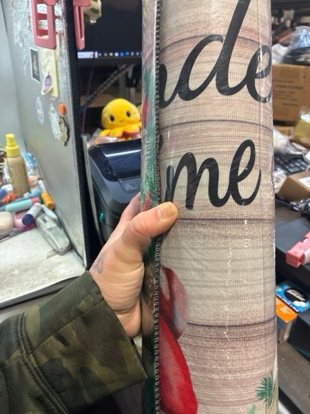 Condition photo showing New/Like New for Christmas Kitchen Rugs - 2 Piece Kitchen Mats Set Non-Slip Kitchen Backing Area Rugs It's The Most Wonderful Time of The Year Decoration Doormat Indoor Outdoor Entry Mat (17" x 29" + 17" x 47")