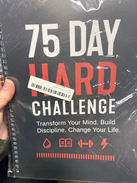 Condition photo showing New/Like New for 75 Day Hard Challenge Journal for Men or Women – 75 Hard Challenge Book with Daily Planner, Rainbow Pages & Wellness Trackers – 75 Challenge Planner Tracker for Fitness, Habits & Self-Care