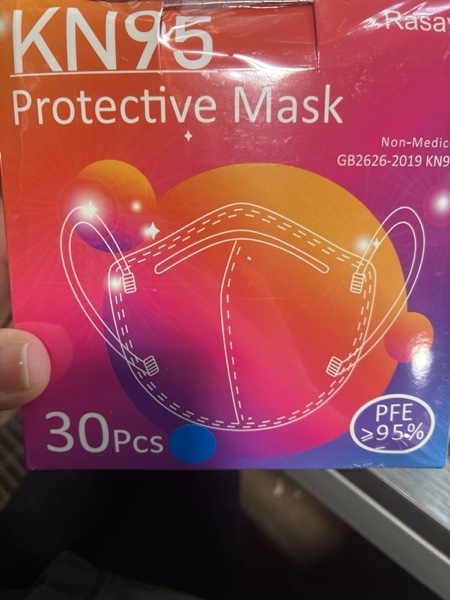 Condition photo showing New/Like New for Rasav KN95 Face Masks, Comfortable 5 Layer Cup Dust Safety Mask, Muti-colored Design KN95 Mask for Women, Men