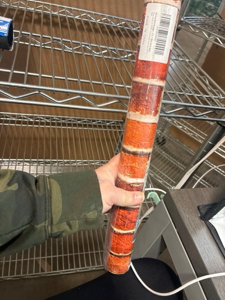 Condition photo showing New/Like New for Abyssaly Red Faux Brick Wallpaper Peel and Stick for Bedroom, Vintage Brick Wall Paper for Fireplace, Self Adhesive Wallpaper for Home Decoration 17.7 in ×118 in 17.7" x 118" Red/Brown