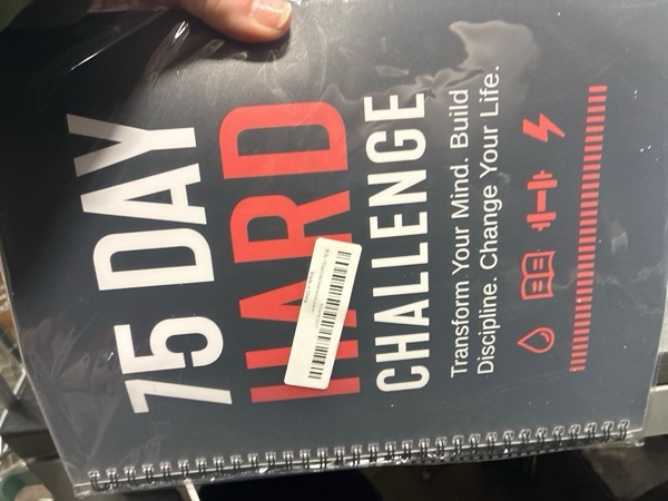 Condition photo showing New/Like New for 75 Day Hard Challenge Journal for Men or Women – 75 Hard Challenge Book with Daily Planner, Rainbow Pages & Wellness Trackers – 75 Challenge Planner Tracker for Fitness, Habits & Self-Care