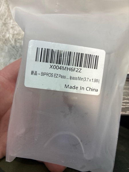 Condition photo showing New/Like New for BIPROS EZ Pass Holder – EZPass Holder for Windshield with Suction Cup Mount, Only Fits EZ Pass Mini (3.7" x 1.9"), Requires Removing Ezpass Original Velcro (Art, 1) clear