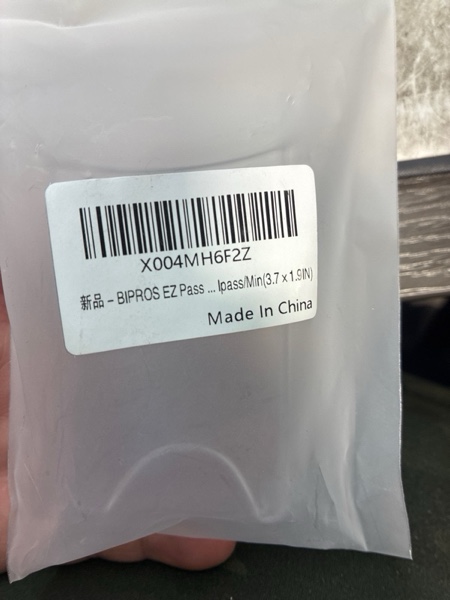 Condition photo showing New/Like New for BIPROS EZ Pass Holder – EZPass Holder for Windshield with Suction Cup Mount, Only Fits EZ Pass Mini (3.7" x 1.9"), Requires Removing Ezpass Original Velcro (Art, 1) clear
