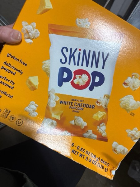 Condition photo showing New/Like New for KHCH02501051 3.9 oz Dairy Free White Cheddar Flavored Popcorn - Pack of 6