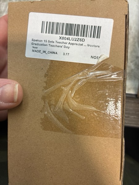 Condition photo showing New/Like New for Spakon 15 Sets Thank You Teacher Gifts Magnetic Bookmarks Gifts Leather Bookmarks with Thank You Cards and Organza Bags for Men Women Book Accessories