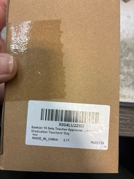 Condition photo showing New/Like New for Spakon 15 Sets Thank You Teacher Gifts Magnetic Bookmarks Gifts Leather Bookmarks with Thank You Cards and Organza Bags for Men Women Book Accessories