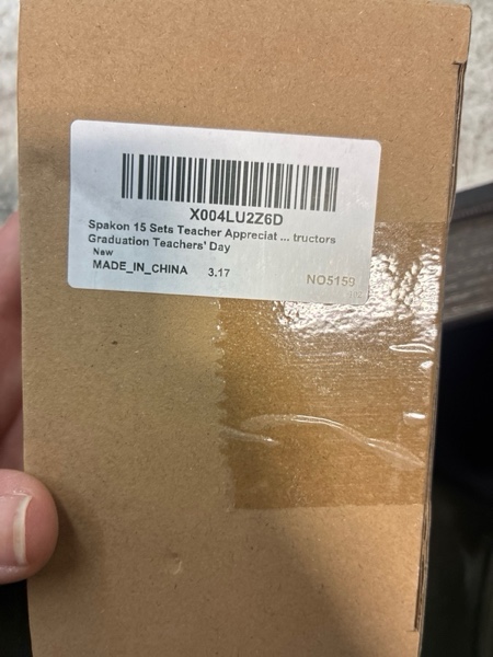 Condition photo showing New/Like New for Spakon 15 Sets Thank You Teacher Gifts Magnetic Bookmarks Gifts Leather Bookmarks with Thank You Cards and Organza Bags for Men Women Book Accessories