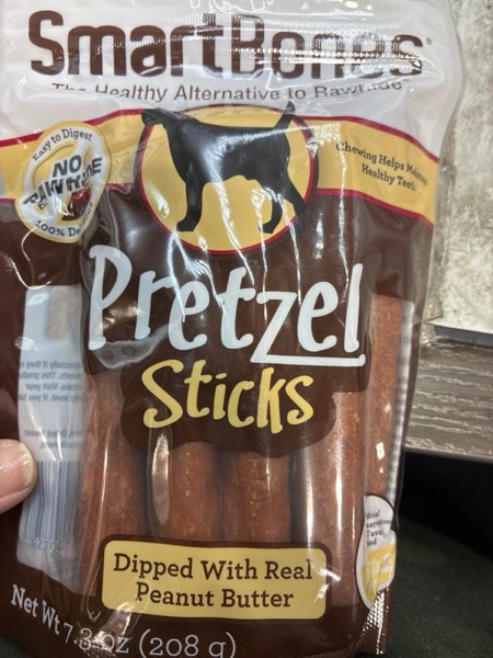 Condition photo showing New/Like New for SmartBones No Artificial Colors or Preservatives Pretzel-Style Chews, Treat Your Dog to a Fun Shapped Rawhide-Free Chew 8 Count (Pack of 1) Peanut Butter - Pretzel Sticks 0.91 Ounce (Pack of 8)