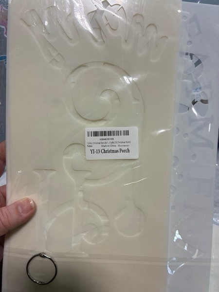 Condition photo showing New/Like New for 13 Pcs Christmas Stencils for Painting on Wood Reusable Welcome Merry Christmas Tree Stencil Large Nativity Let it Snow Believe Templates for Porch Sign Doormats Crafts (13 Christmas Porch)