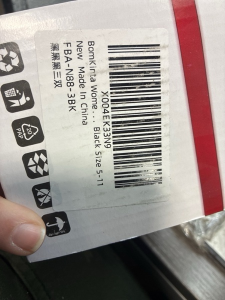 Condition photo showing New/Like New for BomKinta Women Hiking Wool Socks - Merino Thick Warm Boot Socks - Thermal Crew Socks Size 5-11 5-11 3 Pairs - Black ,Black ,Black